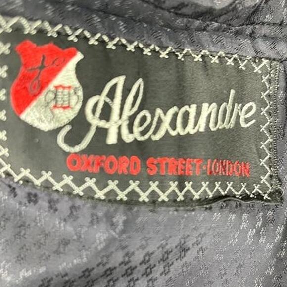 VTG Men's Black Petrocelli Alexandre Oxford London Wool Blazer Size 46R EXC - Picture 5 of 13